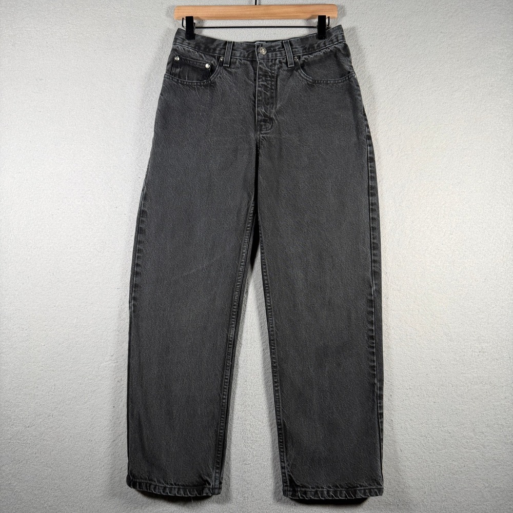 Anchor Blue Loose Fit Jeans Faded Black High Rise 90s Vintage Size 7/8 XS Inseam